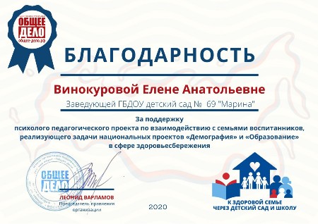 Благодарность Викнокурова Елена Анатольевна Благодарность Викнокурова Елена Анатольевна
